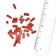 Indian Red Cylinder Shape Loose Glass Beads For Making Jewelry (12 in Pack)