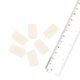 Hand Made White Rectangle Shaped Loose Glass Jewelry Beads (12 in Pack)