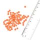 Orange Hand Pinted Orange Round Loose Glass Beads For Making Jewelry (12 in Pack)