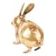 Golden Brass Rabbit Figurine Home Decoration Animal Statue