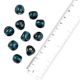 Dark Green Glass Beads Triangular Barrel  Spacer Loose Beads DIY Jewelry Accessories (12 in Pack)