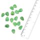 Green Glass Long Convex Cone Loose Jewelry Making Beads (12 in Pack)