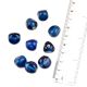 Cool Blue Transparent Triangle Barrel Handmade Loose Jewelry Making Beads (12 in Pack)