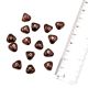 Wine Red Triangle Barrel Shape Handmade Glass Jewelry Making Beads (12 in Pack)