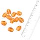 Orange Transparent Loose Oval Shape Glass Beads For Making Jewelry (12 in Pack)