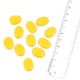 Yellow Coin Shape Big Oval Shape Loose Glass Beads For Making Jewelry (12 in Pack)