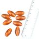 Rust Orange Transparent Handmade Loose Glass Beads  For Making Jewelry (12 in Pack)