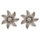 92.5 Sterling Silver Studded Flower Studs Silver Earrings For Girls