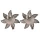 92.5 Sterling Silver Studded Flower Studs Silver Earrings For Girls