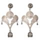 92.5 Sterling Silver Earrings Padmavati Inspired Ethnic With Peacock Classic Dangle Earring For Women
