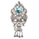 92.2 Sterling Silver Pendants Classic Necklace with Goddess And Animal Motif Turquoise Stone