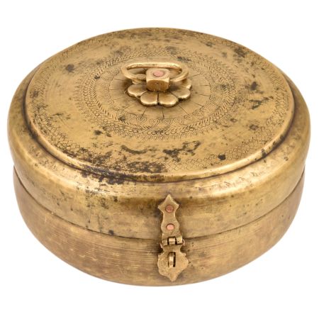 Brass Carved Jewellery Box Rare Beautiful Design