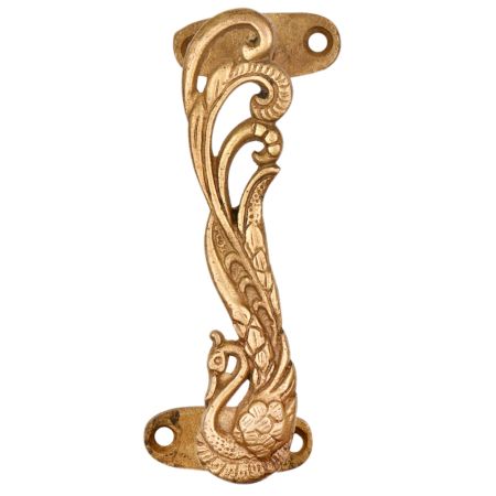 Brass Handcrafted Indian Peacock Door Handles