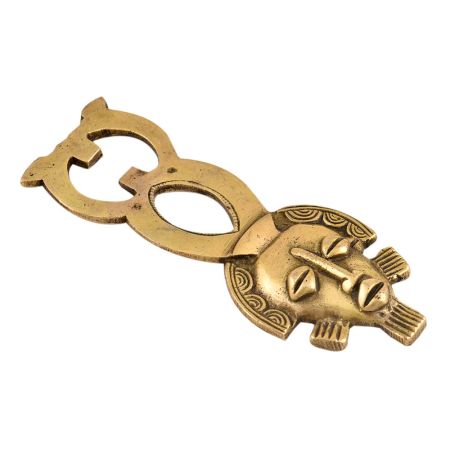 Brass Bottle Opener With African Man God Face