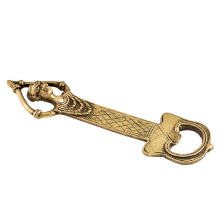 Brass Bottle Opener Tribal Man With His Hands Raised Above In Meditation