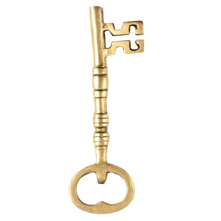 Brass Key Bottle Opener in Gold Finish