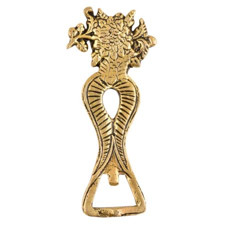 Floral Brass Bottle Opener Handmade Tribal Design