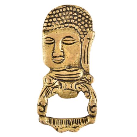 Brass Buddha Head Bottle Opener