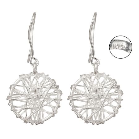 92.5 Sterling Silver Earrings Boho Chic Style Hanging Earrings