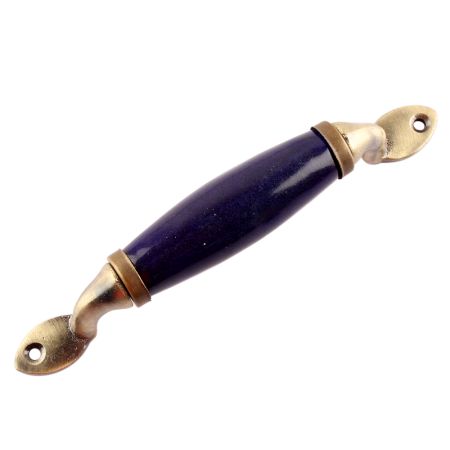 Navy Blue Small Ceramic Antique Door Handles