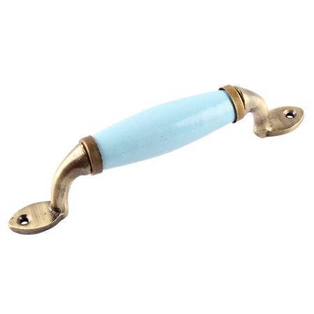 Turquoise Small Ceramic Antique Door Handles