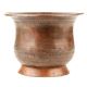 Traditional Simple Engravings Brass Water Vessel With A wide Mouth