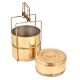 Golden Brass Tiffin or Lunch BoxÂ Three Containers