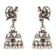 925 Solid Sterling Earring Silver Peacock Jhumkies