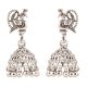 925 Solid Sterling Peacock Tribal Jewellery Silver Jhumka Earrings