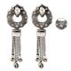 Sterling Silver Tassel Drop Earrings With Colored Stones
