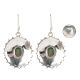 92.5 Sterling Silver Drop Earring With Green Malachite Engraved Earrings