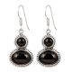 92.5 Sterling Silver Earrings Onyx Dangle and Drop Earring