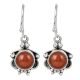 92.5 Sterling Silver Earrings Red Jasper Studded Fancy Earrings