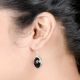 92.5 Sterling Silver Earrings Teardrop Black Onyx Casual Wear Earrings