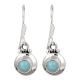 92.5 Sterling Silver Earrings Turquoise Fashion Stud Earring drops