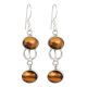 Sterling Silver Earrings Tiger Eye Drop Earrings