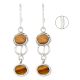 Sterling Silver Earrings Tiger Eye Drop Earrings