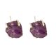 92.5 Sterling Silver Earrings Raw Amethyst Stud Earrings