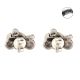 92.5 Sterling Silver Earrings Biker Boy Charms Studs
