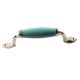 Sea Green Small Ceramic Silver Door Handles