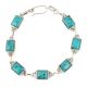 Sterling Silver Bracelet Square Turquoise Hand Crafted Bracelet