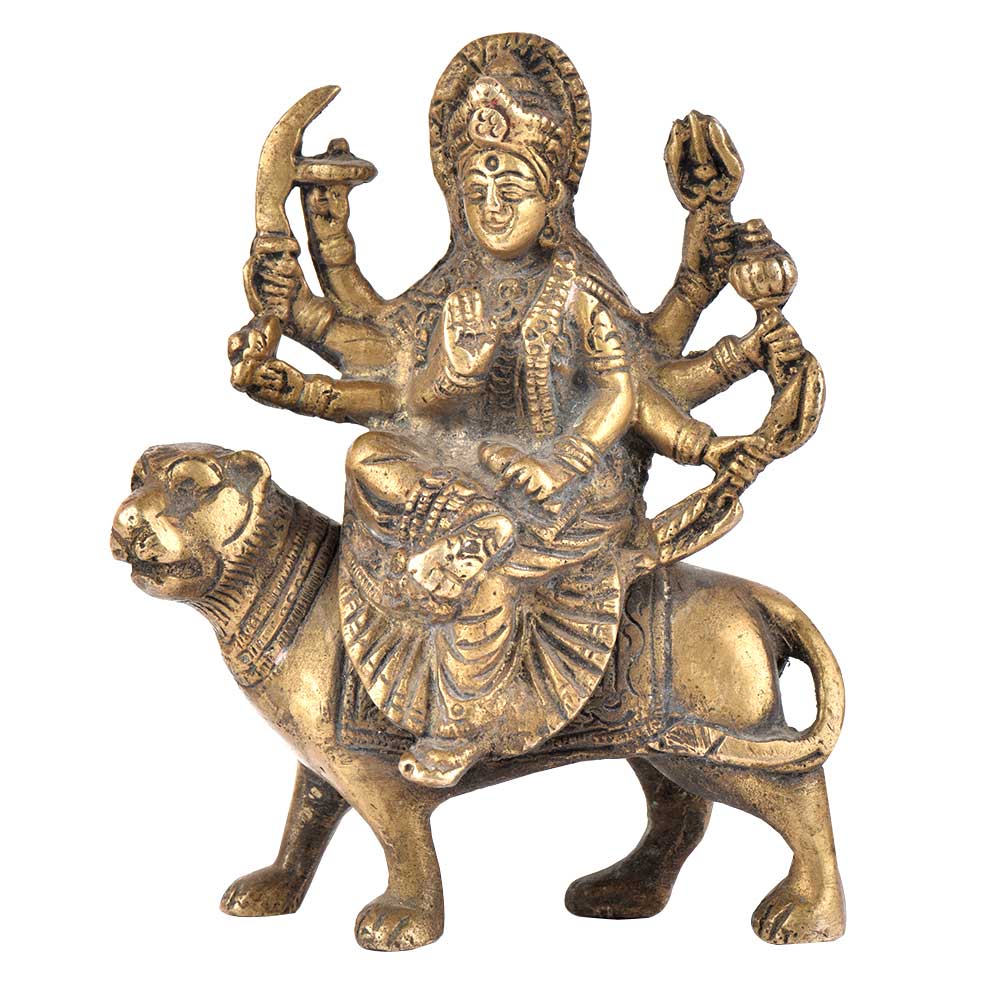 Maa Durga Statue Brass Religious Gifts Idol Hinduism Décor Durga Puja 8.5 Inch,2.8 Kg