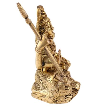 Brass Shiva Statue Ashirwad Mudra Meditation Idol