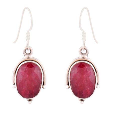 92.5 Sterling Silver Earrings Spinel Hook Earrings