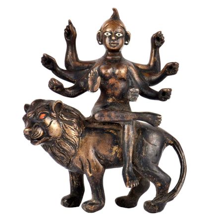 Brass Durga Statue Ashtbhuja Durga Golden Statue