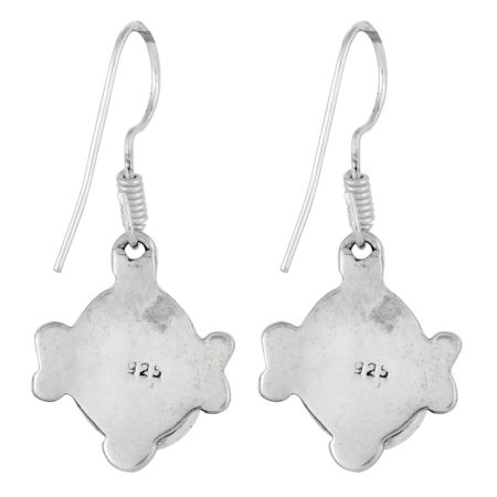 92.5  Sterling Silver Earrings Single Tear Drop  Single Jade Hook Earrings