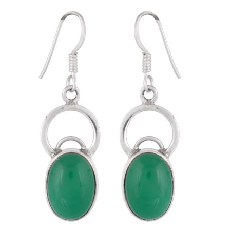 Sterling Silver Earrings Aventurine Fancy Earrings