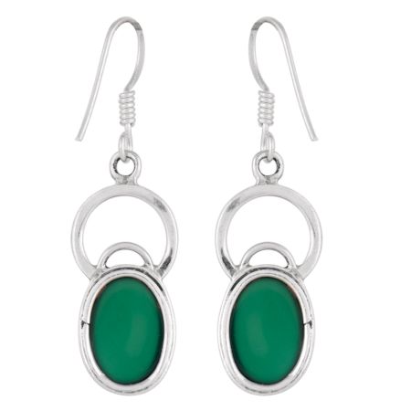 Sterling Silver Earrings Aventurine Fancy Earrings