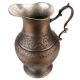 Fancy Brass Jug Etched Floral Pitcher