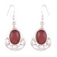 92.5 Sterling silver Earrings Red Agate drop Designer earrings